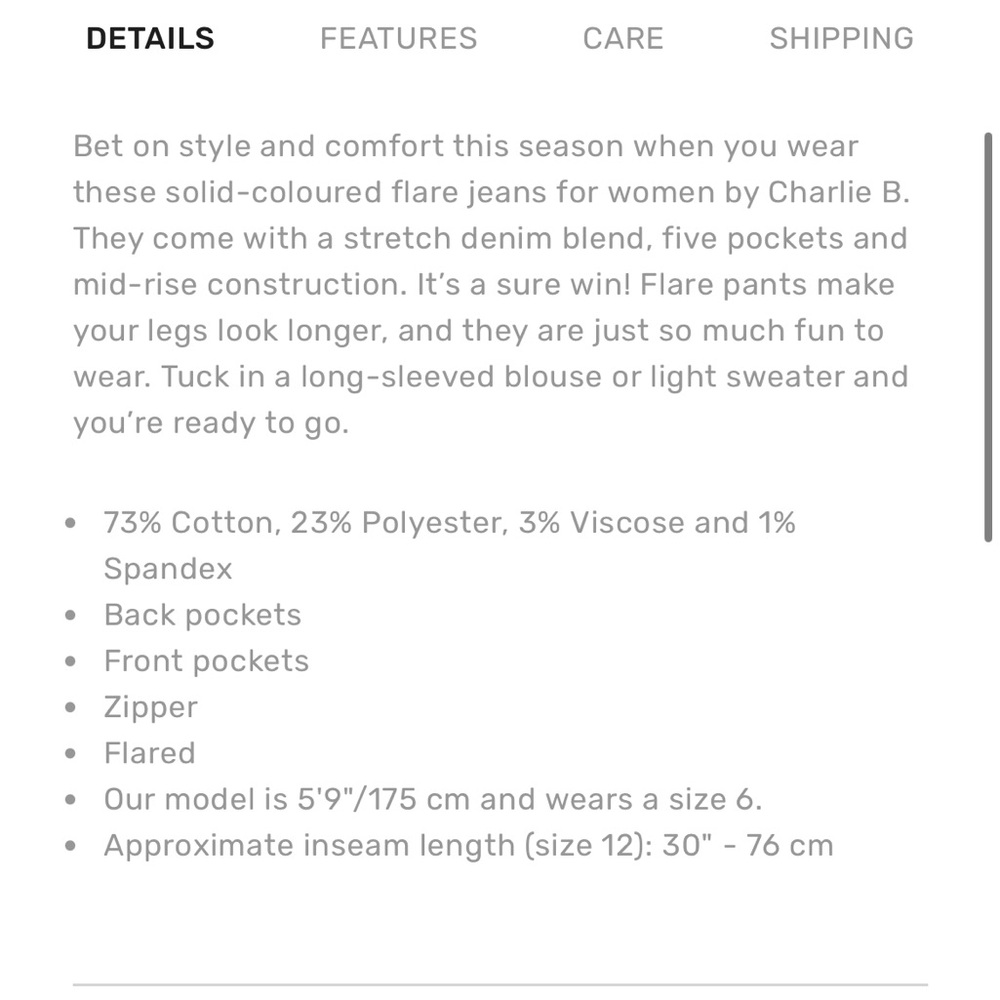 Charlie B Coated Flare Jeans - Picture 6 of 6